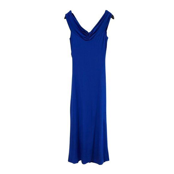 NWT With Love Jessica xx Blue Draped Evening Gown Size 12 - Picture 2 of 11